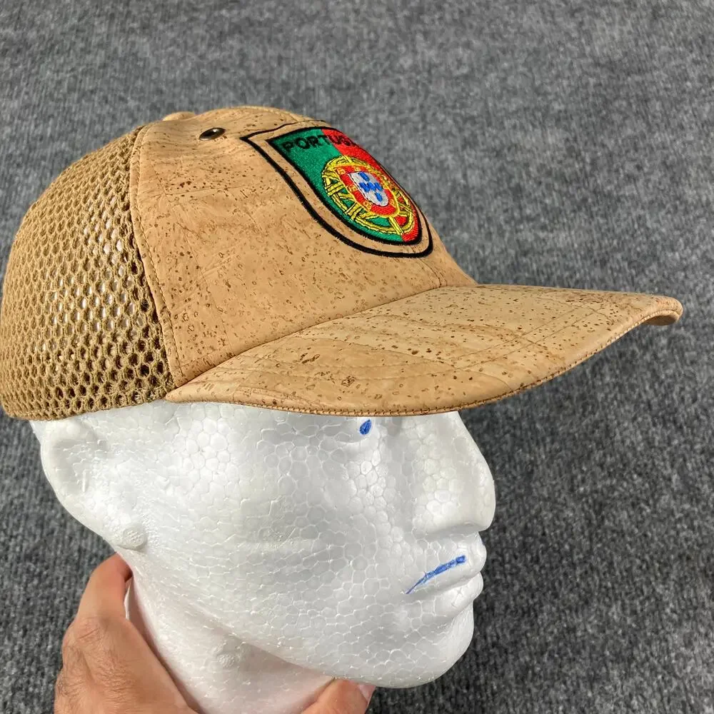 Portugal Cork Hat Embroidered‎ Cap Natural Cork One Size Cotton